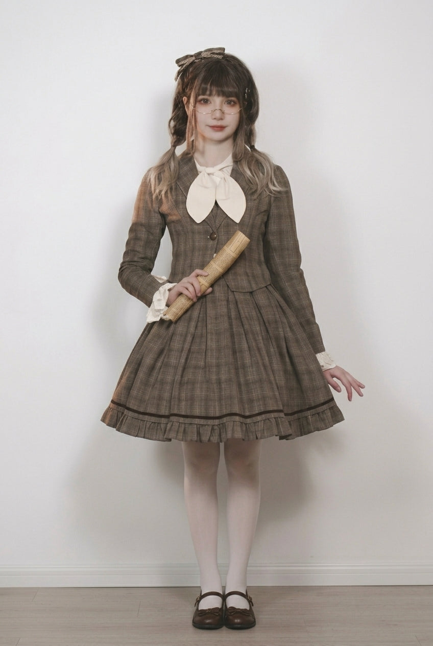 Princess Lost In The Fog Ruffle College Style Elegant Classic Lolita JSK Dress 2 Colors