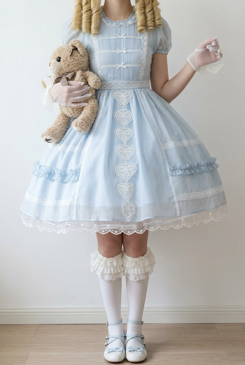 Short Sleeves Cardigan Bowknot Sweet Princess Lolita Jsk Dress 2 Colors