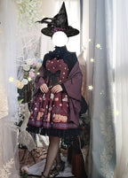 Goth Lolita Classic Sweet Lolita Purple RedHalloween Cat Lolita Dress JSK