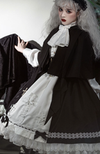 Goth Lolita Dress Holy Academy Prince Skirt Set Black White Cape