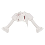 Goth Lolita Embroider Top Black White Fishbone Breast Gemini Autumn/winter Halloween Lolita Dresses