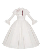 Goth Lolita Embroider Top Black White Fishbone Breast Gemini Autumn/winter Halloween Lolita Dresses