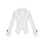 Goth Lolita Embroider Top Black White Fishbone Breast Gemini Autumn/winter Halloween Lolita Dresses