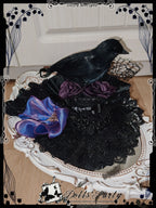 Goth Lolita Halloween Hair Accessories Raven Headpiece for Victorian Style