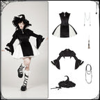 Goth Lolita Halloween Length Op Witch Hat Cape Twins Autumn Winter Lolita Dresses