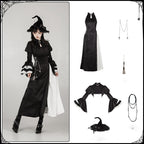 Goth Lolita Halloween Length Op Witch Hat Cape Twins Autumn Winter Lolita Dresses