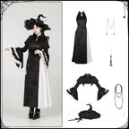Goth Lolita Halloween Length Op Witch Hat Cape Twins Autumn Winter Lolita Dresses