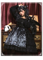 Goth Lolita Prom Goth Dresses Dark Printed Dress Gothic JSK Lolita SK Plus Size 3XL Lolita Dress