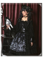 Goth Lolita Prom Goth Dresses Dark Printed Dress Gothic JSK Lolita SK Plus Size 3XL Lolita Dress