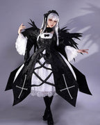 Goth Lolita Vintage Outfit Jacquard Long Dress Style Rococo Dress  Hallowmas Which Costume Cosplay