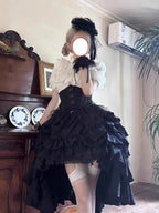 Goth Lolita Skirt Dark Black Vampire Count Lolita and Lift Dress