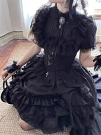 Goth Lolita Skirt Dark Black Vampire Count Lolita and Lift Dress