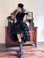 Goth Lolita Skirt Dark Black Vampire Count Lolita and Lift Dress