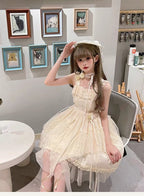 Gothic Black Suspender Dress Daily Dark Classic Simple Lolita Dress Summer