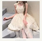 Gothic Black Suspender Dress Daily Dark Classic Simple Lolita Dress Summer