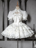 Gothic Cross Ruffles Lace Lolita Outfit JSK Hot Girl