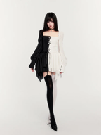 Gothic Dark Black and White Court Dress Light Lolita