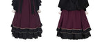 Gothic Dark Pleated Skirt OP Autumn Fake Two-piece Large Skirt Lolita