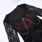 Design Concept:
This Gothic Lolita dress in black combines dark elegance with dramatic flair. Featuring delicate lace detailing and a fishtail hem, the dress embodies a vintage-inspired silhouette perfect for a bold, subcultural look. Designed for a striking Gothic aesthetic, it is ideal for Halloween, cosplay events, or themed gatherings. If you need matching outerwear or accessories, please contact customer service.