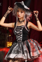 Design Concept:
This Gothic Lolita dress set in silver and purple features a bodycon silhouette, combining dark elegance with a sexy, mystical aesthetic. Designed for a bold Gothic look, it embodies the allure of a vampire witch and is ideal for Halloween, cosplay events, or themed gatherings. The set includes the dress and matching hat, creating a complete outfit for a striking Gothic appearance. If you need additional outerwear or accessories, please contact customer service.