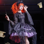 Gothic Lolita Purple Black Dress Slim Fit Embroidered Purple Black JSK Halloween Outfit