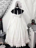 Gothic Lolita Dress White Nun Style Dark Religious JSK Outfit