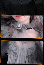 Unleash supernatural elegance in this multi-inspired Halloween costume that merges ghostly bridal aesthetics with undead horror. This gown features tattered lace detailing, blood-stained accents, and ethereal silhouettes that transform you into a haunting vision. Perfect for酒吧派对, theatrical performances, or trick-or-treat events, the dress combines vampire mystique, witch mystery and zombie horror in one unforgettable ensemble. Crafted with premium materials for movement and impact, it includes dramatic sle