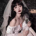 Gothic Lolita Halloween Horror  Costume for Women Sexy Vampire Witch Bride Cosplay Dress