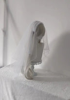 Gothic Lolita Nun Veil Black and White Cross Halloween Headwear and Accessories