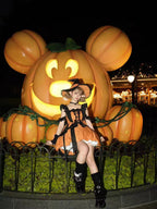 Gothic Lolita Pumpkin Witch JSK Dress Orange Princess Halloween Cosplay Outfit