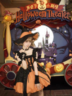 Gothic Lolita Pumpkin Witch JSK Dress Orange Princess Halloween Cosplay Outfit