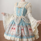 Lolita Blouses Gothic Stand-up Collar Big Sleeves Shirt with Doll Top Blouse