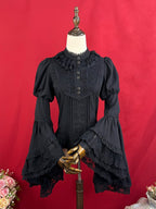 Lolita Blouses Gothic Stand-up Collar Big Sleeves Shirt with Doll Top Blouse