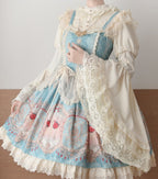 Lolita Blouses Gothic Stand-up Collar Big Sleeves Shirt with Doll Top Blouse