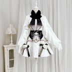 Gothic Lolita Star Gate White Opulent Gown Mermaid Tail Dress Victorian Court Elegant Corset Set