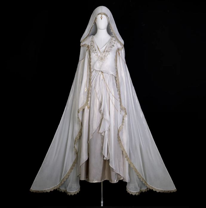 This White Angelic Greek Goddess Lolita Dress Set is designed to capture divine elegance and ethereal charm. The flowing cape adds a goddess-like aura, while the soft white palette enhances purity and grace. Inspired by Greek mythology and angelic beauty, the silhouette blends classic Lolita sweetness with majestic refinement. Perfect for special occasions, photoshoots, or themed gatherings, this set conveys a timeless elegance that feels both celestial and romantic.