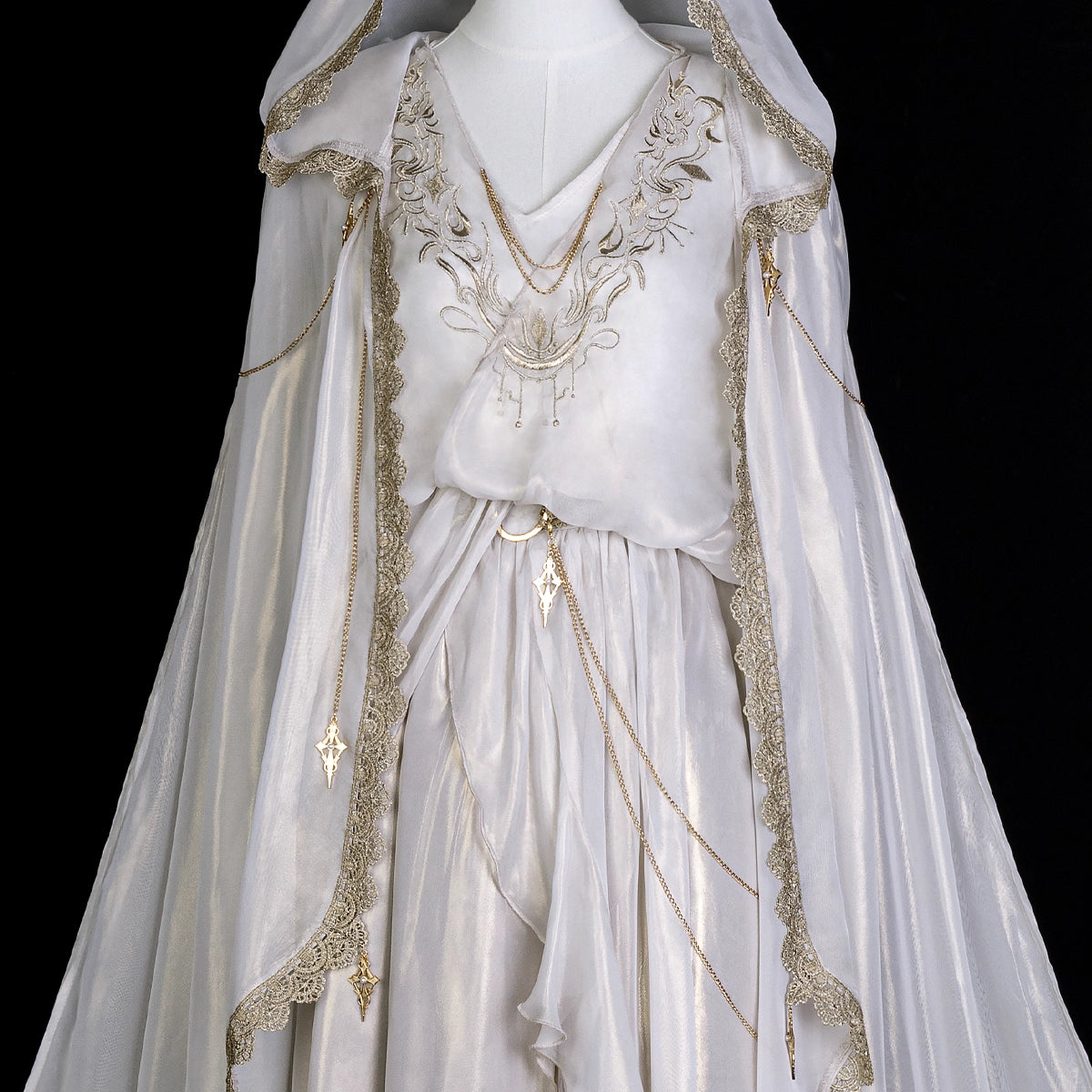 This White Angelic Greek Goddess Lolita Dress Set is designed to capture divine elegance and ethereal charm. The flowing cape adds a goddess-like aura, while the soft white palette enhances purity and grace. Inspired by Greek mythology and angelic beauty, the silhouette blends classic Lolita sweetness with majestic refinement. Perfect for special occasions, photoshoots, or themed gatherings, this set conveys a timeless elegance that feels both celestial and romantic.