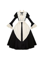 Gothic Nun Black Long Short Op Sleeve Apron Lolita Dresses