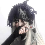 This piece fuses sacred symbolism with a dark, subversive aesthetic. The design combines intricate lace, a dramatic veil, and subtle demonic accents to create a powerful statement. It empowers the wearer to explore themes of rebellion and dark romance, perfect for Gothic Lolita fashion, expressive subculture, and unforgettable Halloween personas. It’s more than an accessory; it’s a narrative.