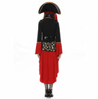 Gothic Pirate Red and black Queen Costume for Women Plus Size Halloween Caribbean Cosplay Outfit