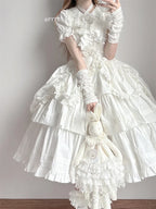 Gothic Subculture Halloween JSK Dress Red and Black Layer Long Lolita