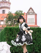 Gothic Sweet Plus Size Lolita OP Dress Black Long Sleeve One Piece Dress 4XL Lolita Dress