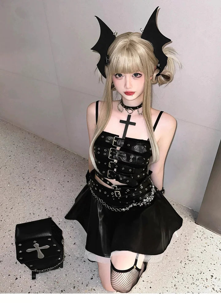 Halloween Bat Wings Hair Clips Subcultural Gothic Accessories Black Hairpins