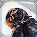 The Eternal Rose handmade accessory set combines playful bunny ears with a charming mini top hat hair clip, crafted for a whimsical Lolita look. Designed with gothic elegance and festive Halloween flair, it balances sweetness with dramatic fantasy. Perfect for cosplay, themed parties, or photo shoots, this set offers versatile styling that enhances Lolita fashion with originality and charm.