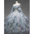 The Blue Evening Princess Dress is designed to capture ethereal beauty and timeless elegance. Crafted in a flowing silhouette with delicate details, it radiates a dreamy, fairytale-like charm. The soft blue tone highlights sophistication while adding a touch of romance, making it perfect for formal events, banquets, or special occasions. This gown blends grace and modern femininity, allowing the wearer to embody both confidence and princess-like allure.