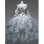 The Blue Evening Princess Dress is designed to capture ethereal beauty and timeless elegance. Crafted in a flowing silhouette with delicate details, it radiates a dreamy, fairytale-like charm. The soft blue tone highlights sophistication while adding a touch of romance, making it perfect for formal events, banquets, or special occasions. This gown blends grace and modern femininity, allowing the wearer to embody both confidence and princess-like allure.