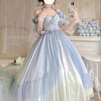 Hime Lolita Miss Dael Fairy Lolita OP Dress Elegant Prom Rose Dress Mint Green Long Dress Pink Graduation Ceremony