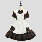 Maid Outfit Japanese Pink Black Cream Sweetheart Set 5XL Plus Size One Piece Dress