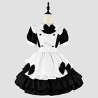 Maid Outfit Japanese Pink Black Cream Sweetheart Set 5XL Plus Size One Piece Dress