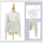 Light Blue Classic Lolita Skirt Set with Elegant Winter Cape Lolita Dresses Lolita Coats